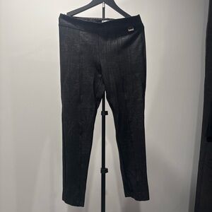 Calvin Klein Black Textured Trousers